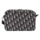 Christian Dior Trotter Canvas Shoulder Bag Navy Silver Auth 198731V-2