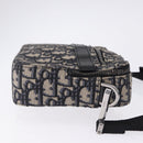 Christian Dior Trotter Canvas Shoulder Bag Navy Silver Auth 198731V-3