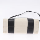 BALENCIAGA Trade XS Hand Bag Canvas 2way Beige Silver 620882 Auth 198734A-11
