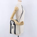 BALENCIAGA Trade XS Hand Bag Canvas 2way Beige Silver 620882 Auth 198734A-24