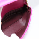CHANEL Matelasse Chain Shoulder Bag Cotton jersey Pink Gold CC Auth 198735M-19