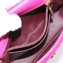 CHANEL Matelasse Chain Shoulder Bag Cotton jersey Pink Gold CC Auth 198735M-22