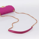 CHANEL Matelasse Chain Shoulder Bag Cotton jersey Pink Gold CC Auth 198735M-7
