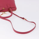 PRADA Galleria Hand Bag Saffiano 2way Pink Gold Auth 198736V-8