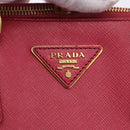 PRADA Galleria Hand Bag Saffiano 2way Pink Gold Auth 198736V-21