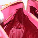 PRADA Galleria Hand Bag Saffiano 2way Pink Gold Auth 198736V-25