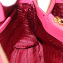 PRADA Galleria Hand Bag Saffiano 2way Pink Gold Auth 198736V-29