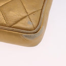 CHANEL Matelasse Waist Bag Lamb Skin Gold CC Auth 198737-15
