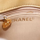 CHANEL Matelasse Waist Bag Lamb Skin Gold CC Auth 198737-19