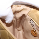 CHANEL Matelasse Waist Bag Lamb Skin Gold CC Auth 198737-21