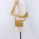 CHANEL Matelasse Waist Bag Lamb Skin Gold CC Auth 198737-24