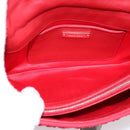 Miu Miu Matelasse Chain Shoulder Bag Nylon Red Silver Auth 198738A-10