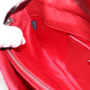 Miu Miu Matelasse Chain Shoulder Bag Nylon Red Silver Auth 198738A-22