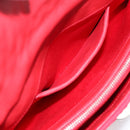 Miu Miu Matelasse Chain Shoulder Bag Nylon Red Silver Auth 198738A-23