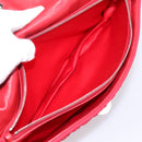 Miu Miu Matelasse Chain Shoulder Bag Nylon Red Silver Auth 198738A-11