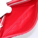 Miu Miu Matelasse Chain Shoulder Bag Nylon Red Silver Auth 198738A-25