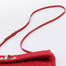 Miu Miu Matelasse Chain Shoulder Bag Nylon Red Silver Auth 198738A-8