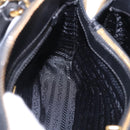 PRADA Hand Bag Saffiano leather 2way Black Gold Auth 198741V-23