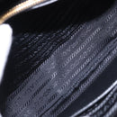PRADA Hand Bag Saffiano leather 2way Black Gold Auth 198741V-10