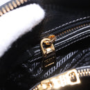 PRADA Hand Bag Saffiano leather 2way Black Gold Auth 198741V-27