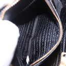 PRADA Hand Bag Saffiano leather 2way Black Gold Auth 198741V-28