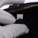 PRADA Hand Bag Saffiano leather 2way Black Gold Auth 198741V-11