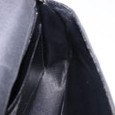 CHANEL Matelasse25 Chain Shoulder Bag Canvas Black Silver CC Auth 198742-20