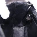 CHANEL Matelasse25 Chain Shoulder Bag Canvas Black Silver CC Auth 198742-21