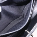 CHANEL Matelasse25 Chain Shoulder Bag Canvas Black Silver CC Auth 198742-23