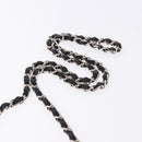 CHANEL Matelasse25 Chain Shoulder Bag Canvas Black Silver CC Auth 198742-14