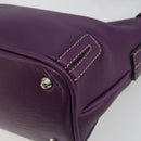 BURBERRY Shoulder Bag Leather Purple Silver Auth 198744A-15