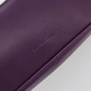 BURBERRY Shoulder Bag Leather Purple Silver Auth 198744A-10