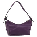 BURBERRY Shoulder Bag Leather Purple Silver Auth 198744A-2