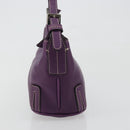 BURBERRY Shoulder Bag Leather Purple Silver Auth 198744A-4