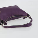BURBERRY Shoulder Bag Leather Purple Silver Auth 198744A-7