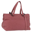 BOTTEGA VENETA INTRECCIATO Hand Bag Leather 2way Pink Auth 198745V-1