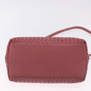 BOTTEGA VENETA INTRECCIATO Hand Bag Leather 2way Pink Auth 198745V-12