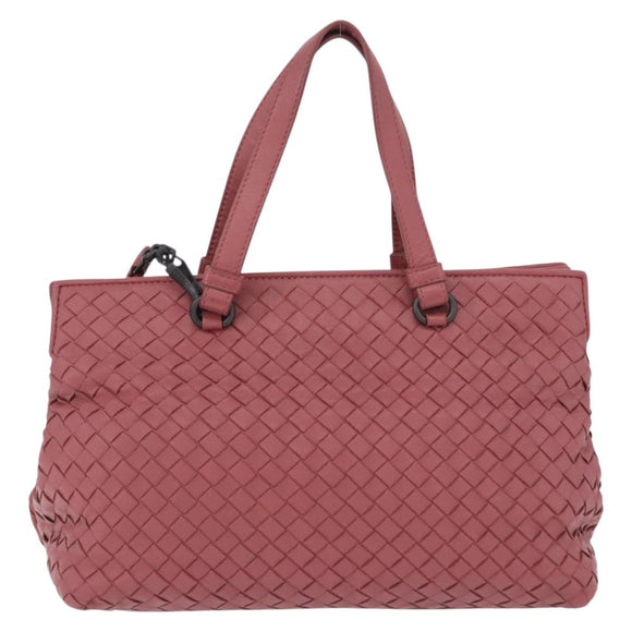 BOTTEGA VENETA INTRECCIATO Hand Bag Leather 2way Pink Auth 198745V