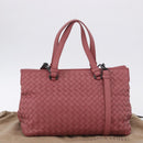 BOTTEGA VENETA INTRECCIATO Hand Bag Leather 2way Pink Auth 198745V-28