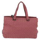 BOTTEGA VENETA INTRECCIATO Hand Bag Leather 2way Pink Auth 198745V-3