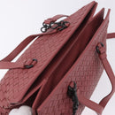 BOTTEGA VENETA INTRECCIATO Hand Bag Leather 2way Pink Auth 198745V-6
