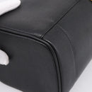 CHANEL COCO Mark Vanity Hand Bag Caviar Skin Black Gold CC Auth 198746V-12