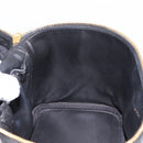 CHANEL COCO Mark Vanity Hand Bag Caviar Skin Black Gold CC Auth 198746V-18