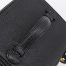 CHANEL COCO Mark Vanity Hand Bag Caviar Skin Black Gold CC Auth 198746V-7
