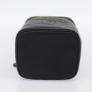 CHANEL COCO Mark Vanity Hand Bag Caviar Skin Black Gold CC Auth 198746V-9