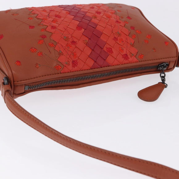 BOTTEGA VENETA INTRECCIATO Shoulder Bag Leather Brown Auth 198750M