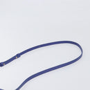 CELINE Trio Shoulder Bag Leather Blue Gold Auth 198751-8