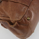 Chloe Hand Bag Leather Brown Gold Auth 198752-16