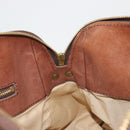 Chloe Hand Bag Leather Brown Gold Auth 198752-18