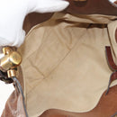Chloe Hand Bag Leather Brown Gold Auth 198752-22